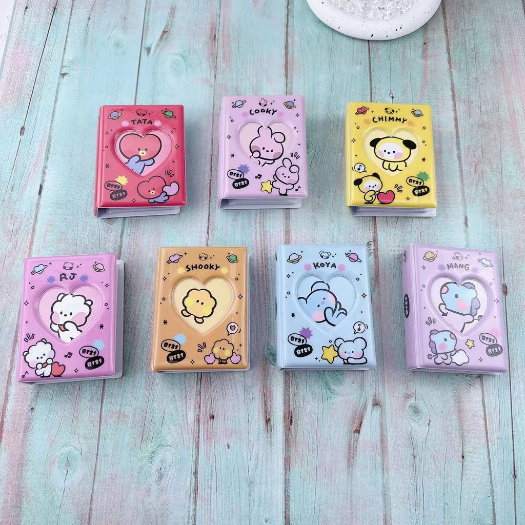 Álbum de Fotos Mini de 3 Polegadas Porta Cartões Samsung Bts Bt21 Livro de Coleção de Cartões de Ídolo Coreano