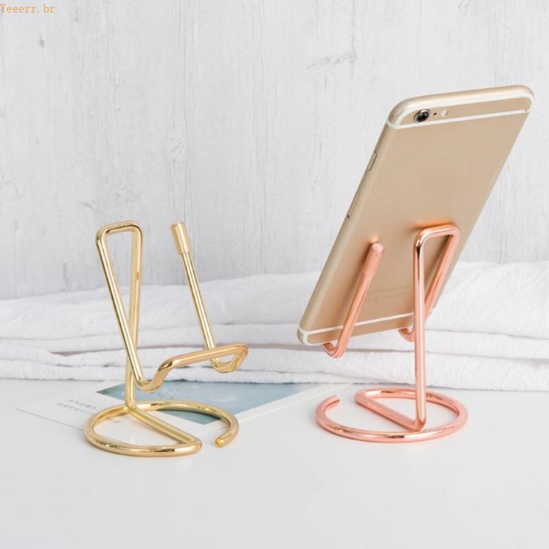 Suporte Metal Ajustável Ergonômico Largura 73 Mm Para Smartphones E Tablets Pequenos