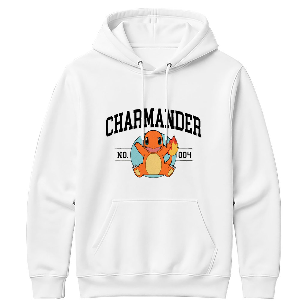 Moletom Anime Pokémon Charmander Canguru Moletom  Casaco Algodão