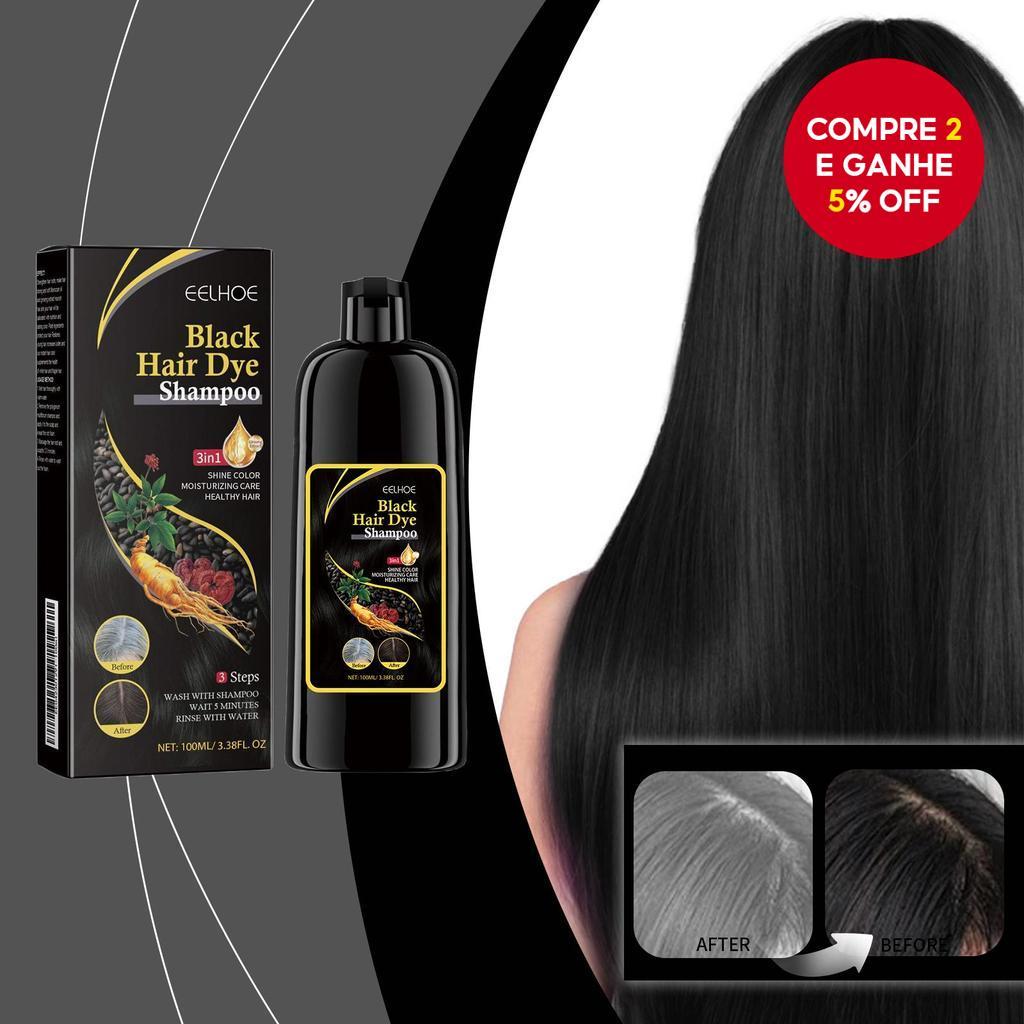 Shampoo Escurecedor de Cabelo com Extrato de He Shou Wu - Hidratação Profunda, Reparação 100ml