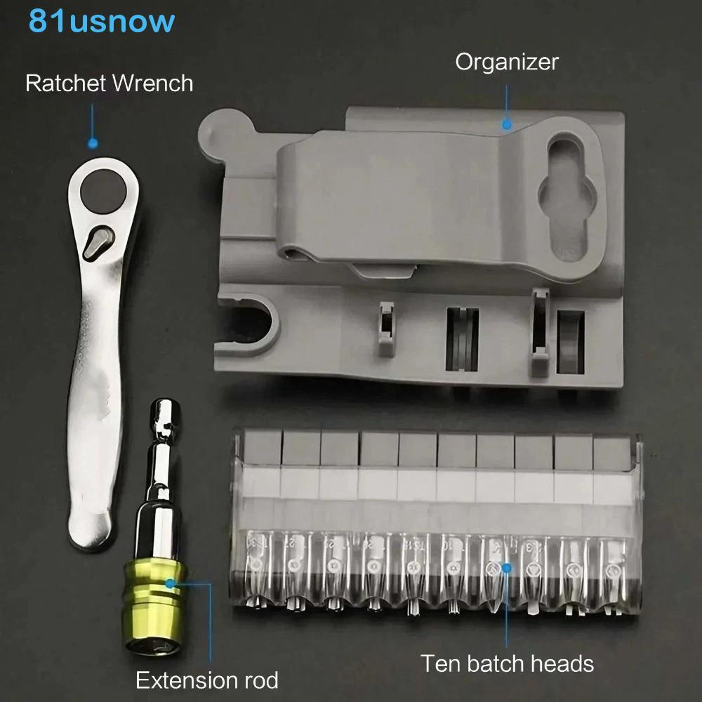 USNOW1 10pcs 10 Em 1 Conjunto De Chave De Fenda Catraca , Bits Phillips Hex 90 ° De Ângulo Reto