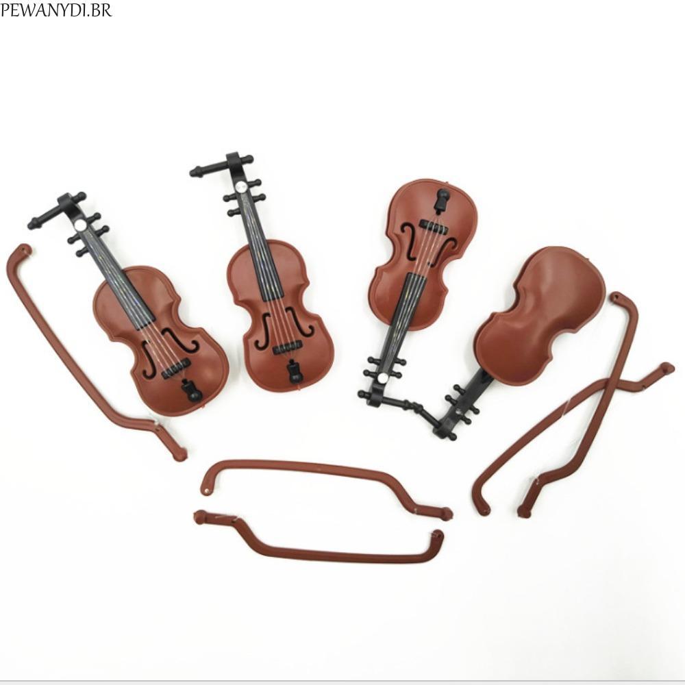 PEWANYDI Mini Ornamento De Violino , Modelo De Móveis Simulação De Plástico , Miniatura Marrom 1/12