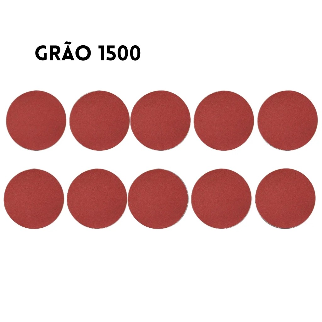 Disco de Lixa com Velcro 5'' 125mm Grão 1500 Lotus 10 Unidades 1862