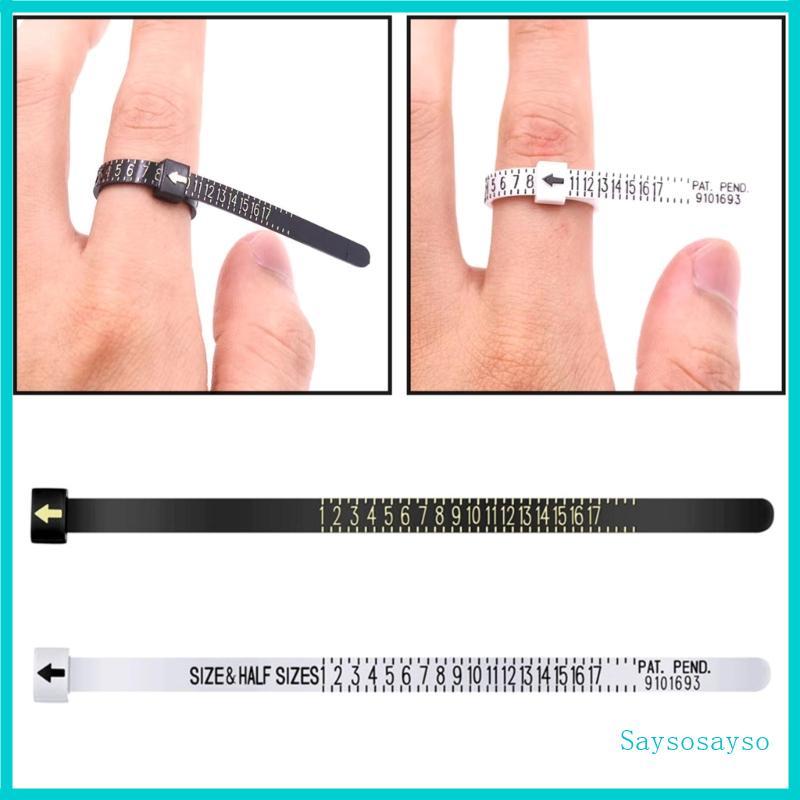 Ferramenta Dimensionamento Anel Bobina Saysosayso UKSize US Size Medições Sizer Acessório Inserção