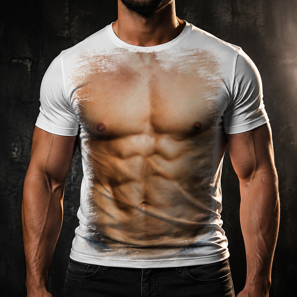 Camiseta Barriga Tanquinho Corpo Sarado Musculo Forte A