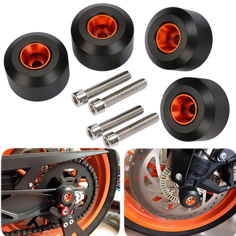 Protetor De Roda Do Eixo Traseiro Dianteiro , Almofadas Deslizantes Para KTM DUKE 125 200 250 RC 250 390 125 200 390