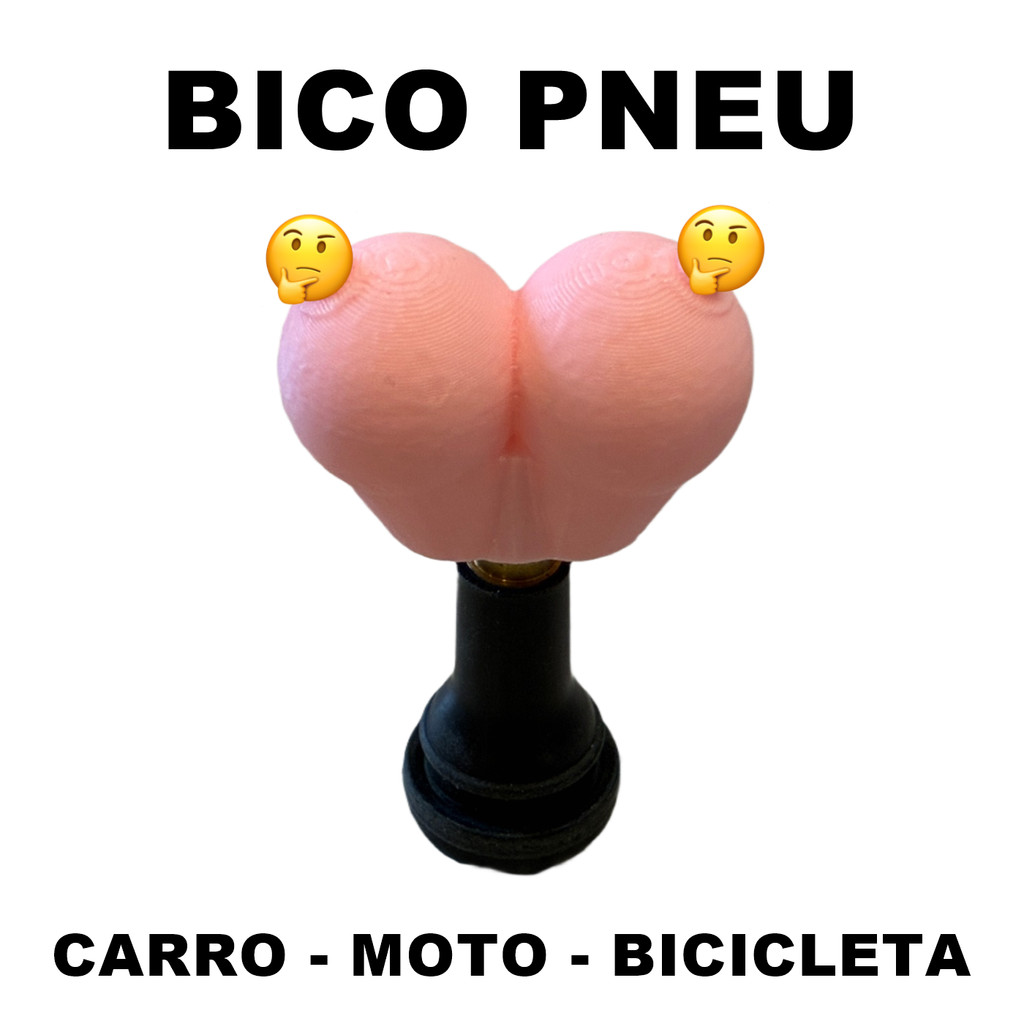 Kit 2/5/10 Bicos Tampa Pneu Peito Seios Pegadinha Brinquedo Engraçado Adulto Zueira Carro Moto Bicicleta