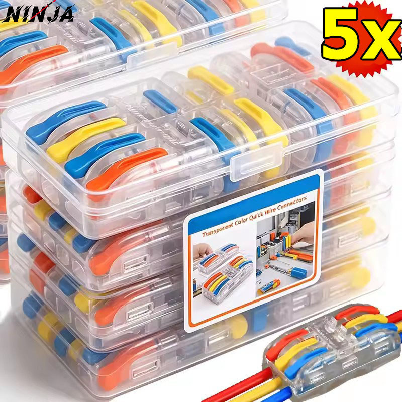 [Extreme] 2/3/5 Bloco Terminal De Conexão Rápida Colorido Transparente-Isolamento Retardador De Chamas-Ferramenta De Fia