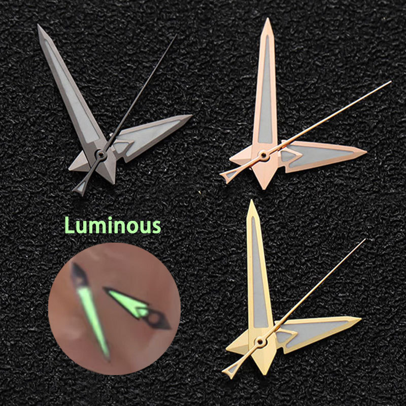 Conjunto De Mãos De Relógio Luminoso Verde , 3 Pinos , Para Seiko NH35 NH36 4R 4R35 4R36 4R57 7S Mecânico , Ponteiro Mod