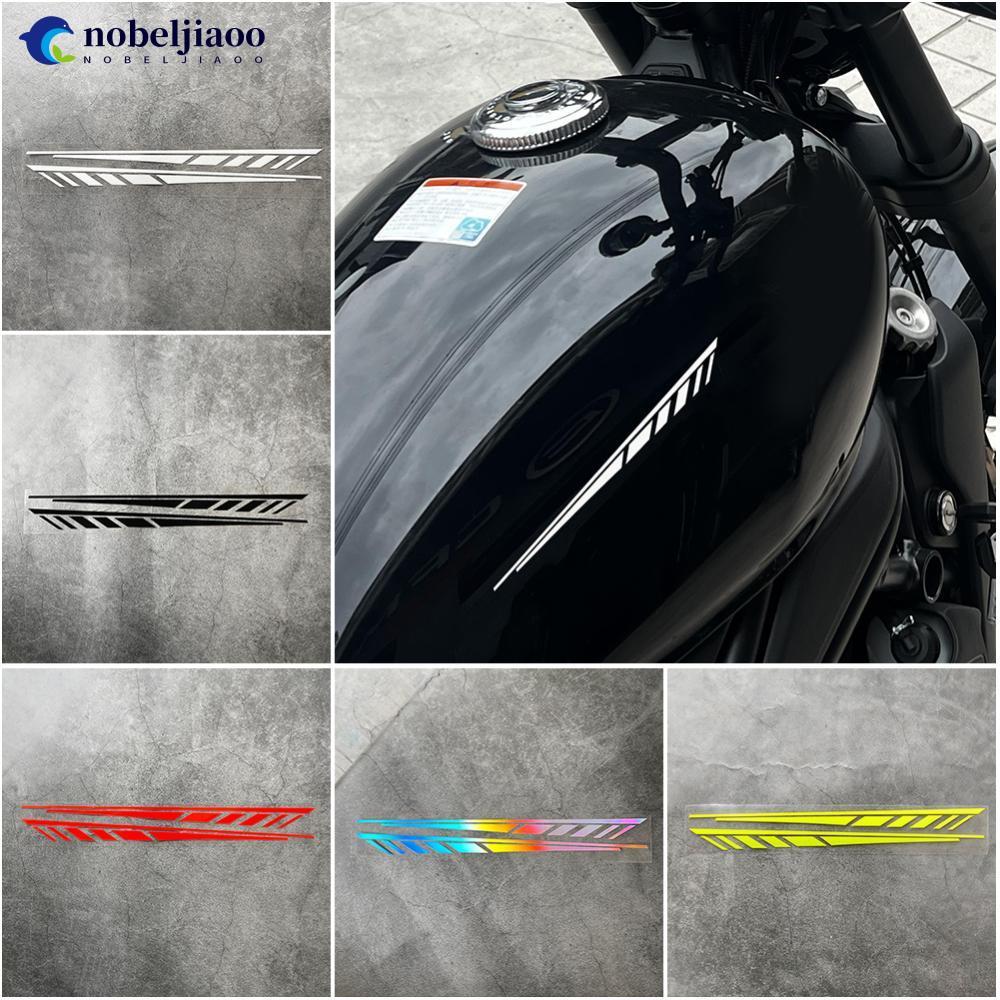 NOBELJIAOO 2 Peças Listra Decalque Do Corpo Da Motocicleta Cintura Saia Lateral Gráficos Para E-bike Ajuste Adesivo Remo