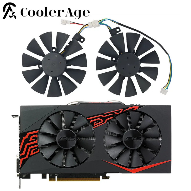 87MM T129215BU RX570 GTX1060 GTX1070 GPU Ventilador Para ASUS Expedition Radeon RX480 GTX 1060 1070 GDDR5 Gráfico De Res