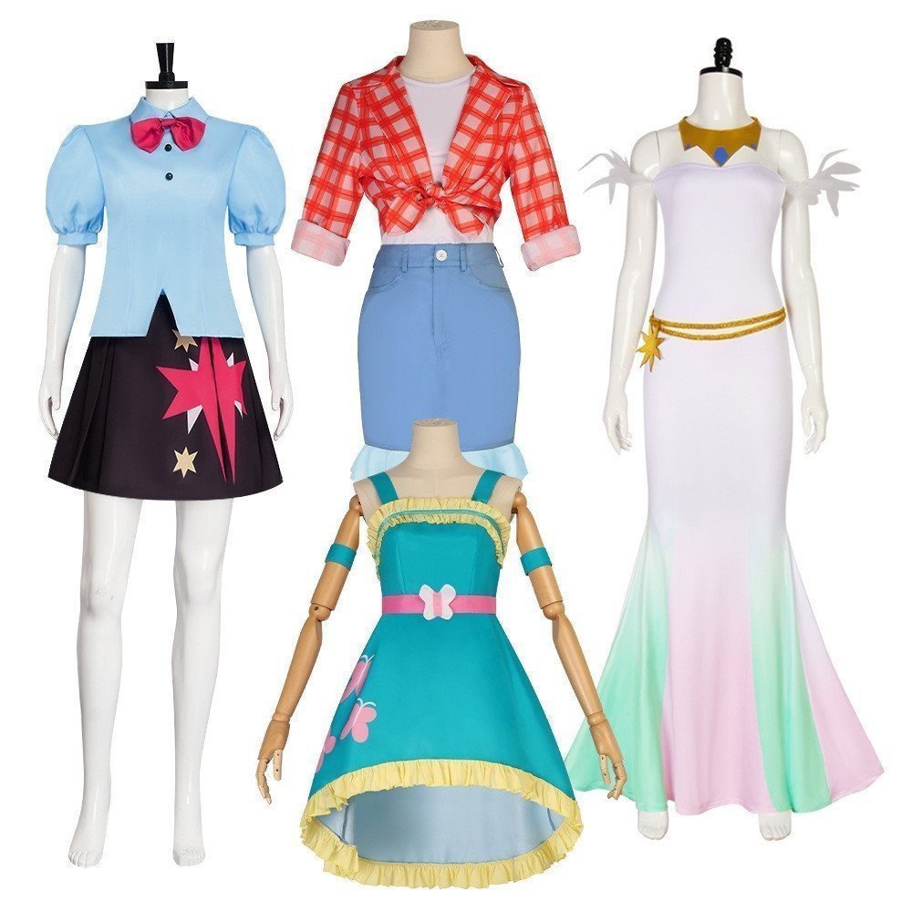 My Little Pony: A Amizade é Mágica - Fantasia de Cosplay - Twilight Sparkle, Apple Jack, Fluttershy, Princess Celestia -