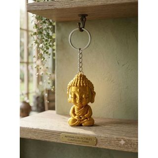 Chaveiro Buda Amuleto da Sorte ZenKey Acessório de Bolsa Presente com Significado Decoração Zen
