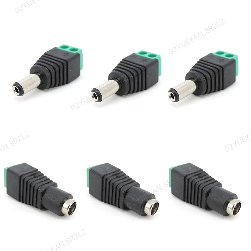 DC Macho + Fêmea De Alta Qualidade 2.1mm x 5.5mm terminal Para Fonte De Alimentação Jack Adaptador Conector Plug Ilumina