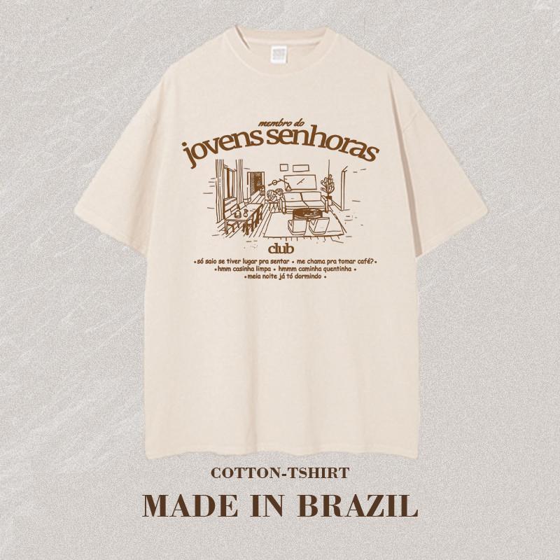 Camiseta Feminina Estampa Moderna 100% Algodão Confortável e Atemporal Plus Size G1 G2 G3 G4 G5 Infantil 04 ao 12