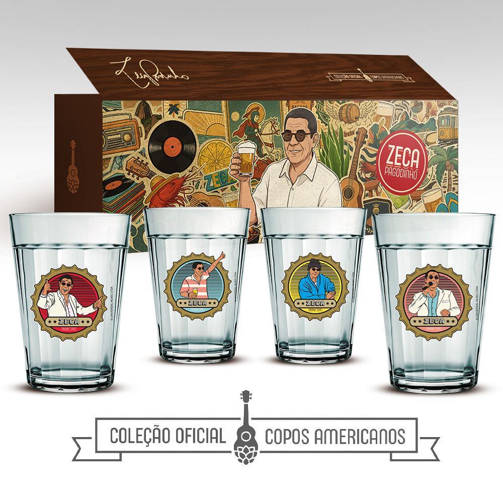 Copo Americano Zeca Pagodinho - Copo Americano Kit com 4