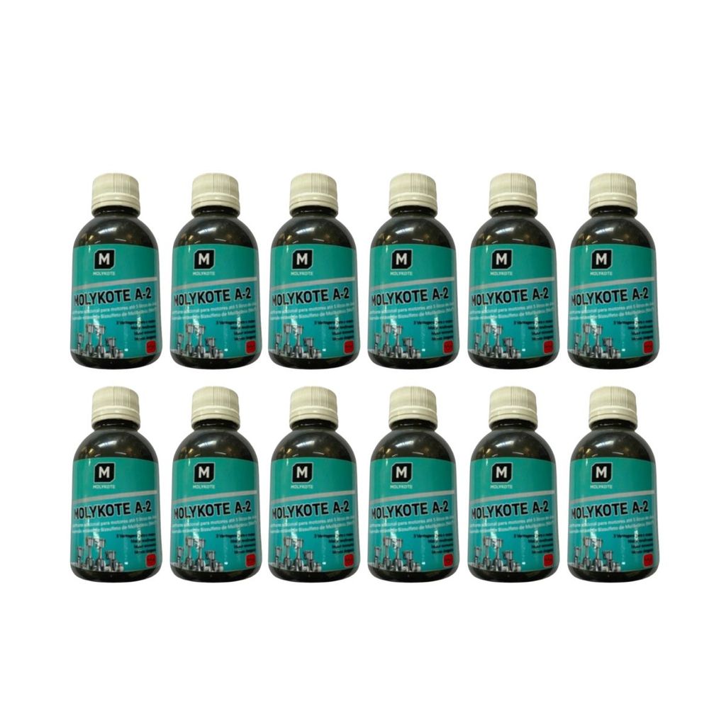 Kit 12 Molykote A2 100ml Aditivo MoS2 Bissulfeto De Molibdênio Reduz Atrito E Evita Desgaste