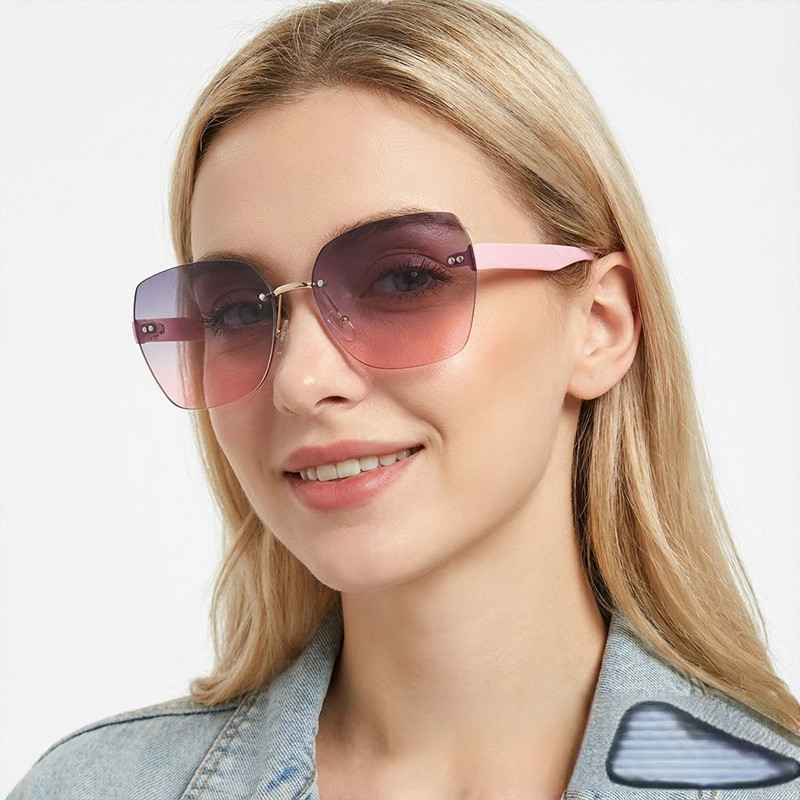 Europeu americano óculos de sol feminino condução pára-sol óculos de sol Anti-ultravioleta High-End senhoras óculos