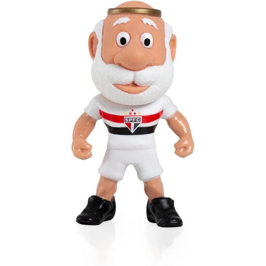 Mascote Oficial Sao Paulo Santo Tricolor Boneco Colecionavel 12cm Uniforme Principal Camisa 1 Listrada