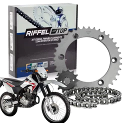 Kit Relação Tração Transmissão Xr 250 Tornado 2001 2002 2003 A 2008 Com Retentor Original Riffel