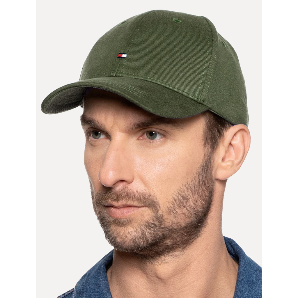 Boné Tommy Hilfiger Masculino Classic Cap Flag Tape Verde Militar
