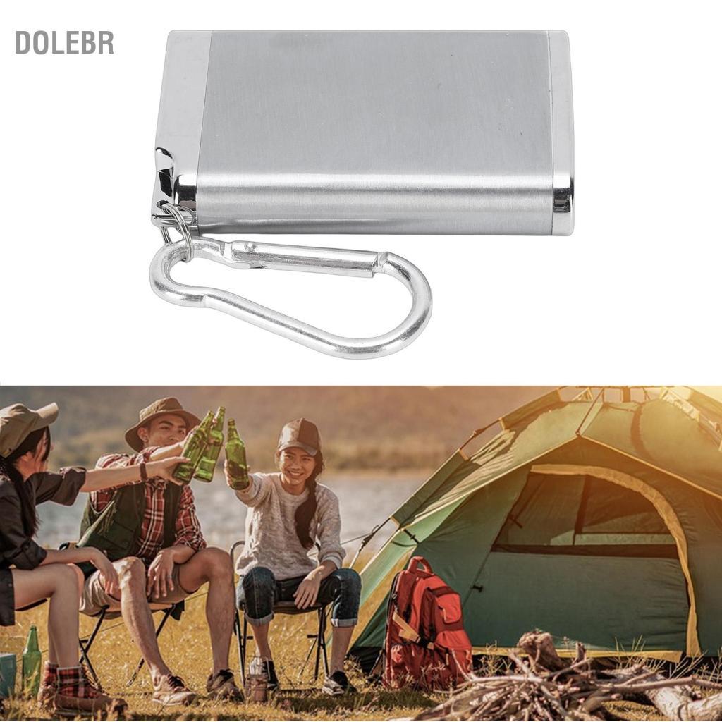 Dolebr Mini caixa de armazenamento multifuncional pequeno recipiente para viagens ao ar livre acampamento liga alumínio