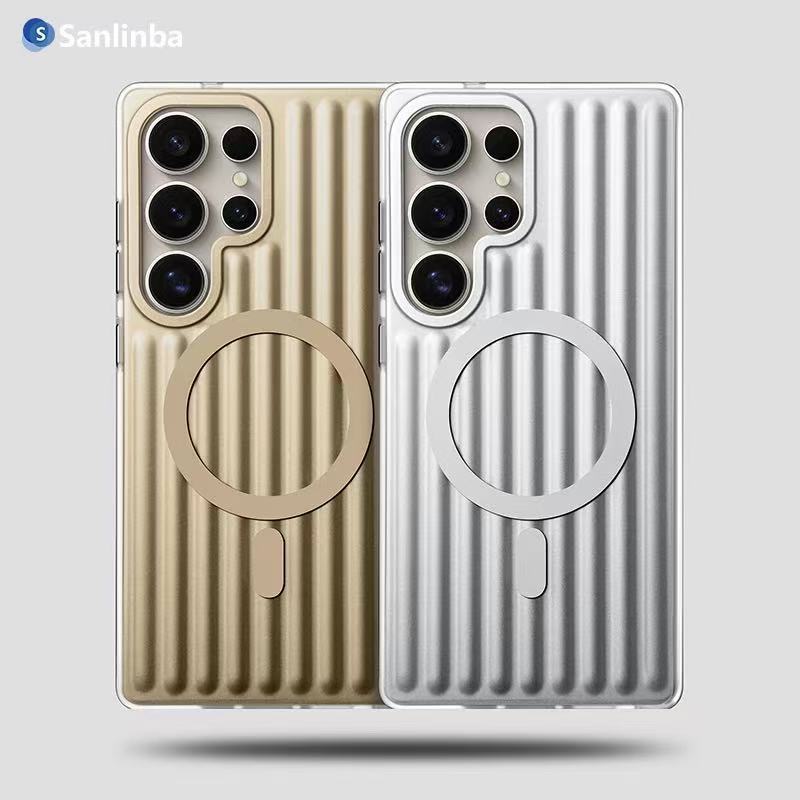 Sanlinba Capa De Telefone Magnética Estilo Bagagem Para Samsung Galaxy S26 Ultra
