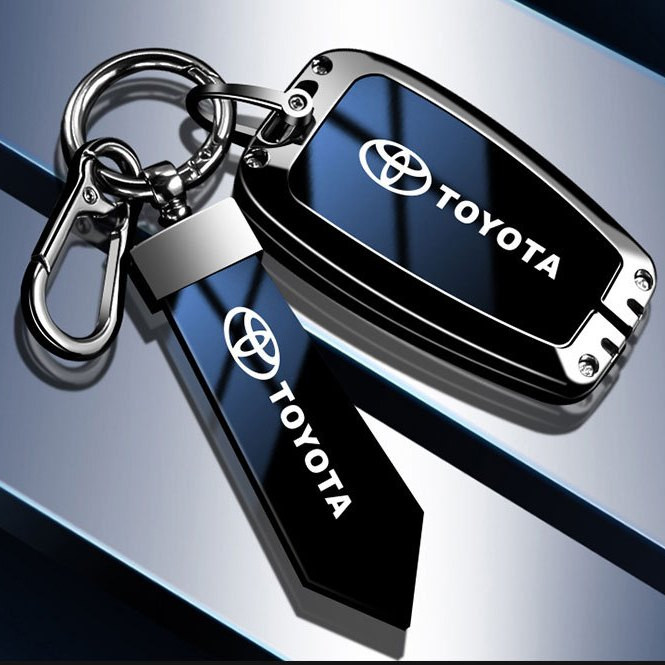 Capa Protetora para Chave de Carro Toyota em Gradiente Azul para Corolla Altis, Corolla Cross, Camry, RAV4 Push