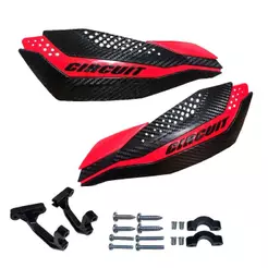 Protetor de Mão Circuit Dakar Motocross Carbono/Vermelho
