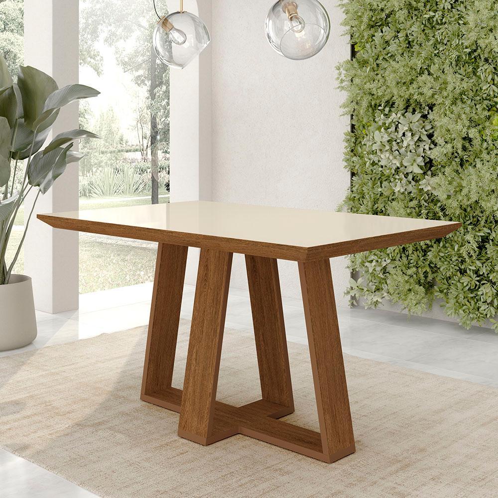 Mesa De Jantar Avulsa 1,36m Retangular Espanha Freijó/off - M.a