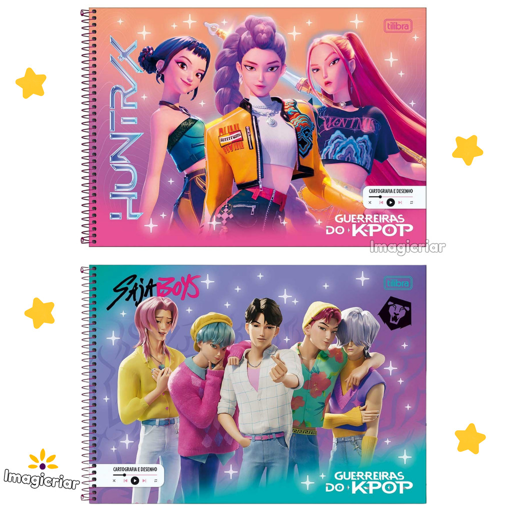 Caderno Cartografia Guerreiras do K-Pop Tilibra | Cartografia e Desenho