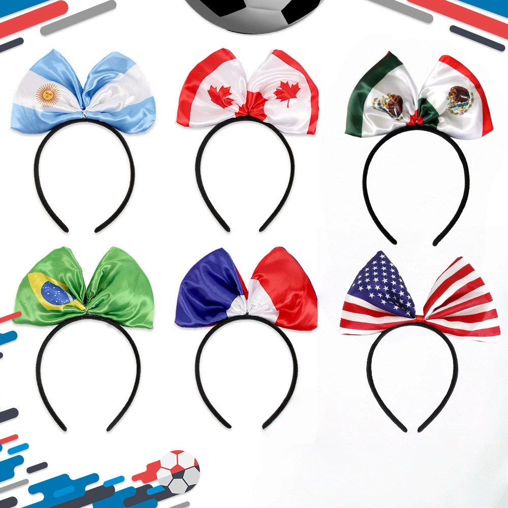 Grande arco bandana bandeira nacional padrão bandana Meijiamo copa do mundo fã cheerleading torcendo Headwear