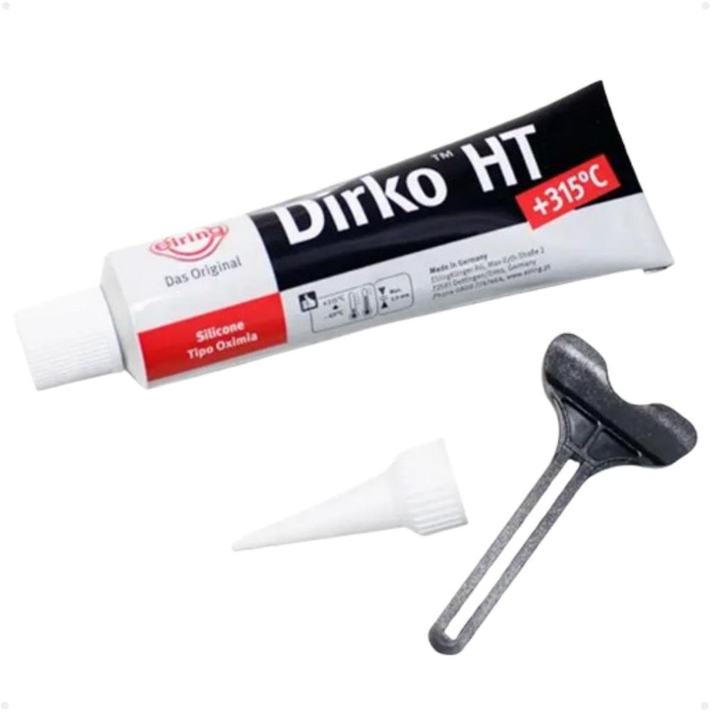 Cola Silicone Preta Black Motor Alta Temperatur Dirko Elring