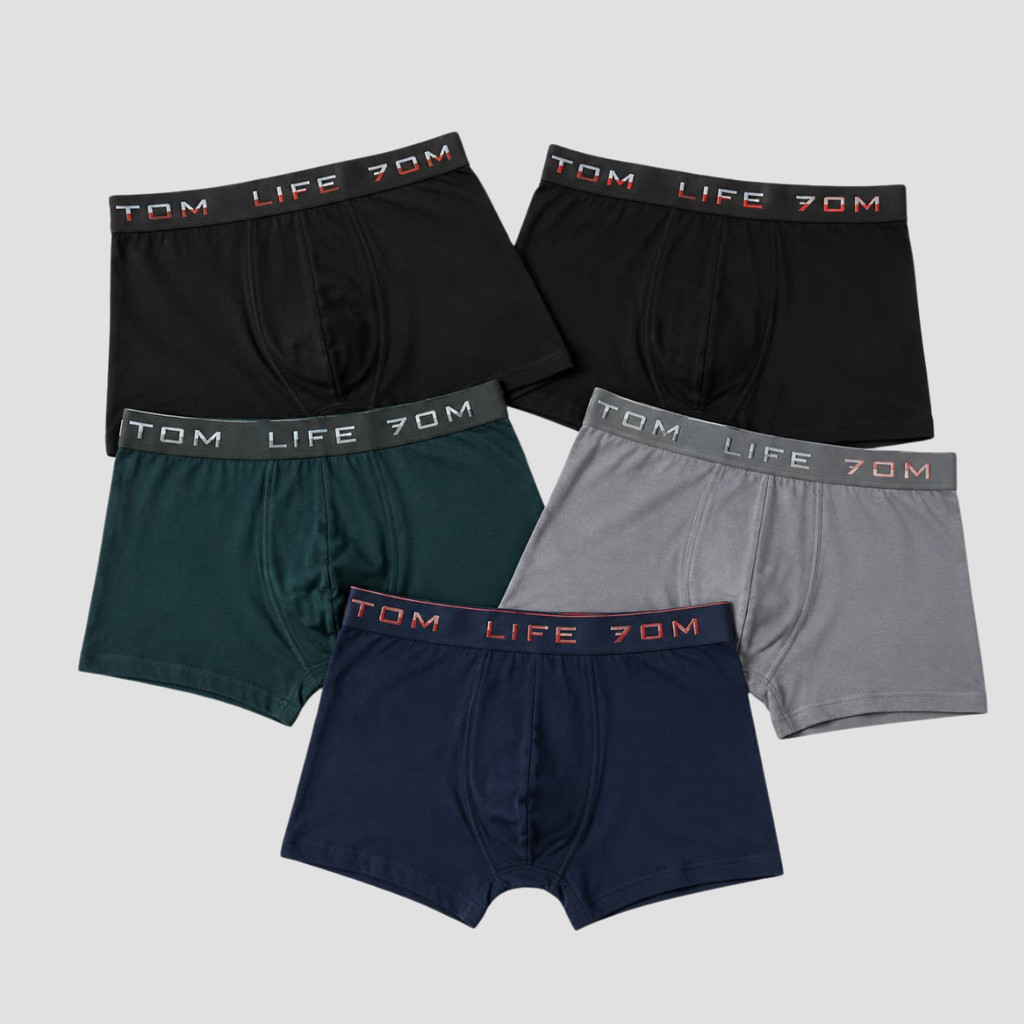 Kit 5 Cuecas Boxer Masculinas Confortáveis Microfibra Sem Costura Cueca Sortida