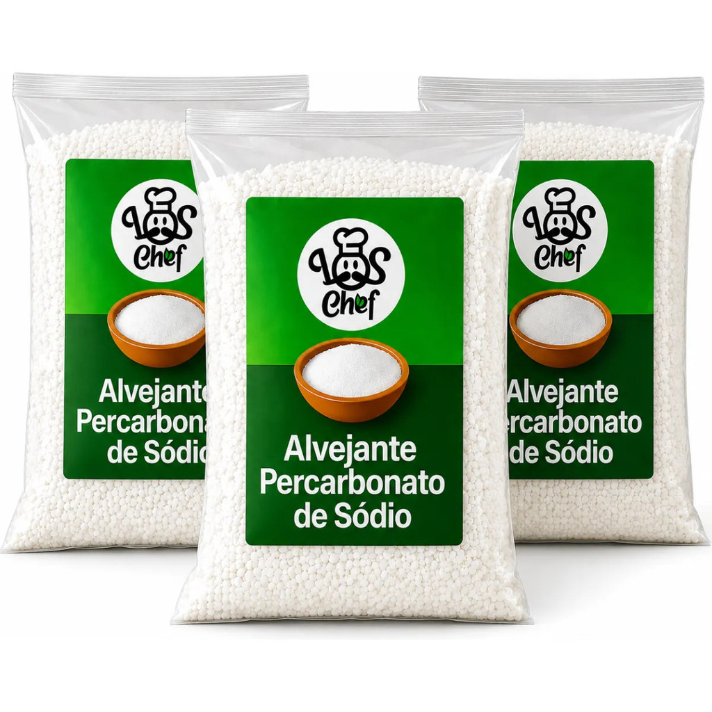 Lava Roupa Alvejante Com Percarbonato De Sódio Tira Manchas 3kg 2kg 1kg