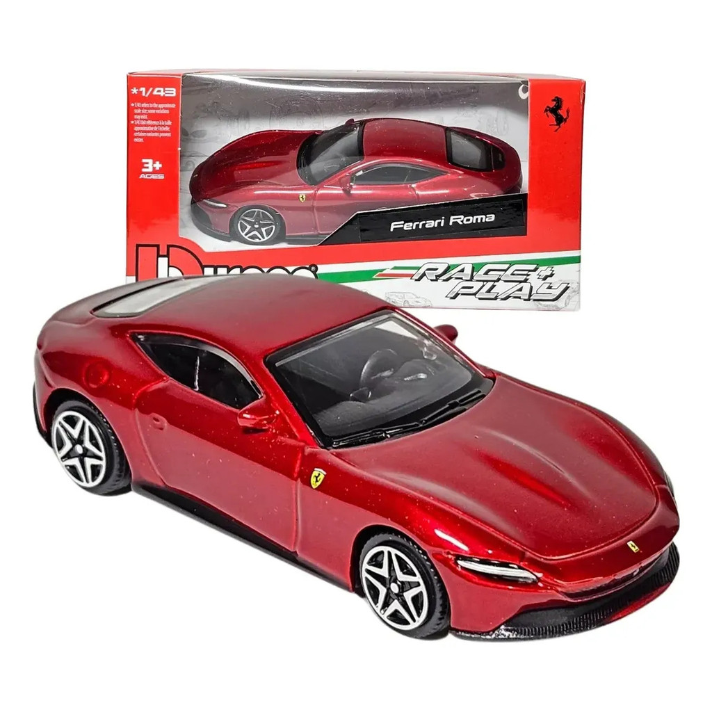 Miniatura Ferrari Roma 1:43 Bburago Vermelho