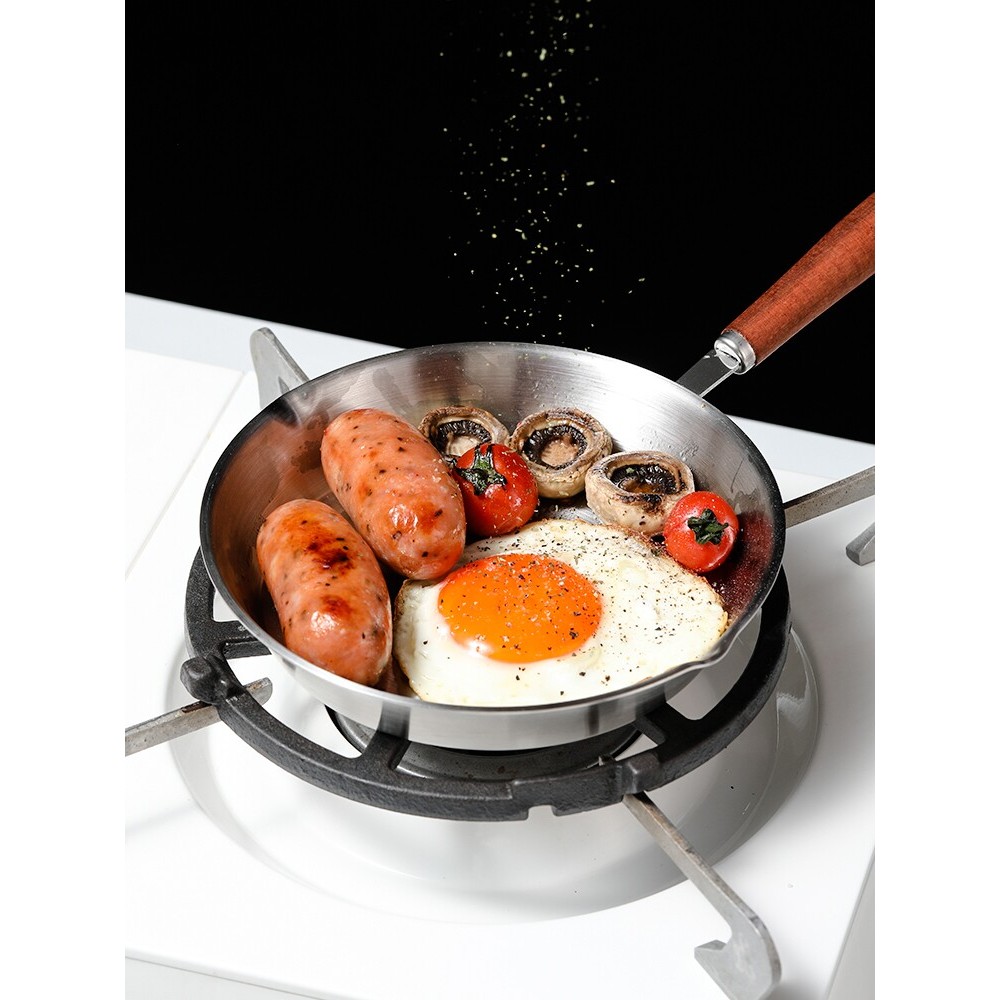 Panela de indução de aço inoxidável 304, frigideira pequena, Mini panela de omelete dedicada, antiaderente, óleo quente,