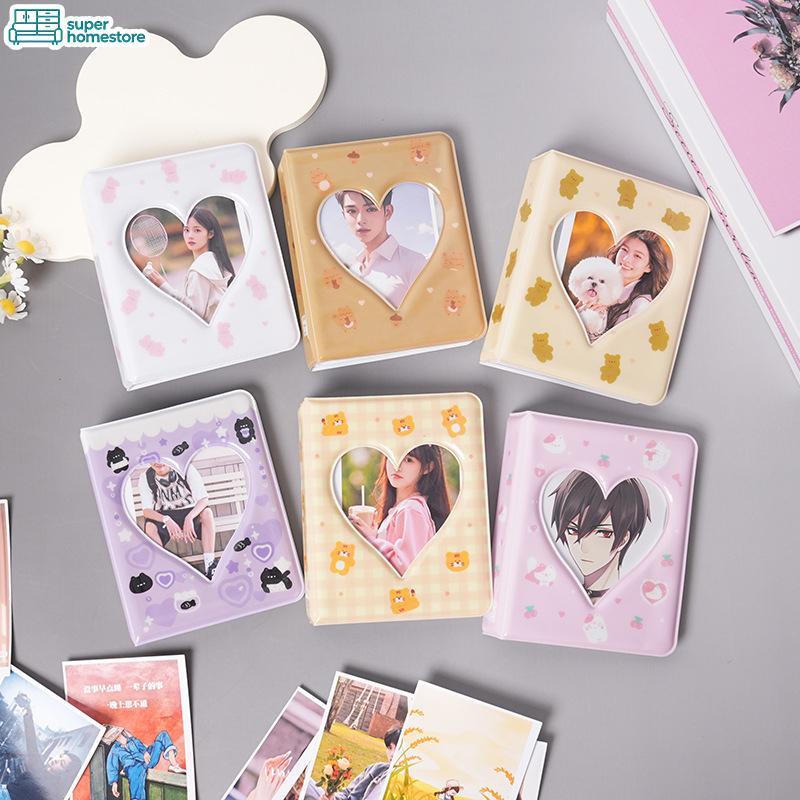 SUPER 36 Cartões Kpop Cartão Fichário Nome Livro Photocard Titular Bonito Urso Álbum De Fotos 3 Polegada Amor Coração Oc