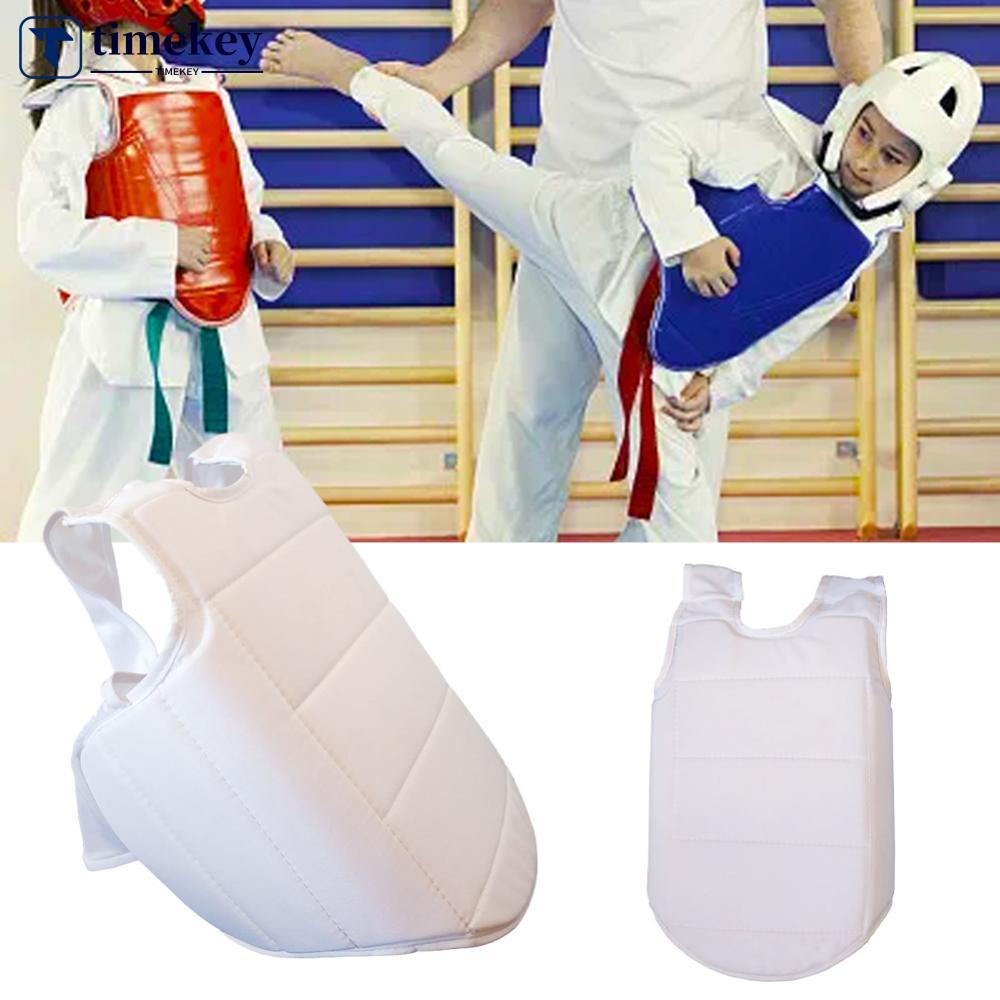 TIMEKEY Karate Protetor De Peito Boxe Livre Sanda Muay Thai Jogo Equipamento De Proteção Suprimentos De Treinamento Espo