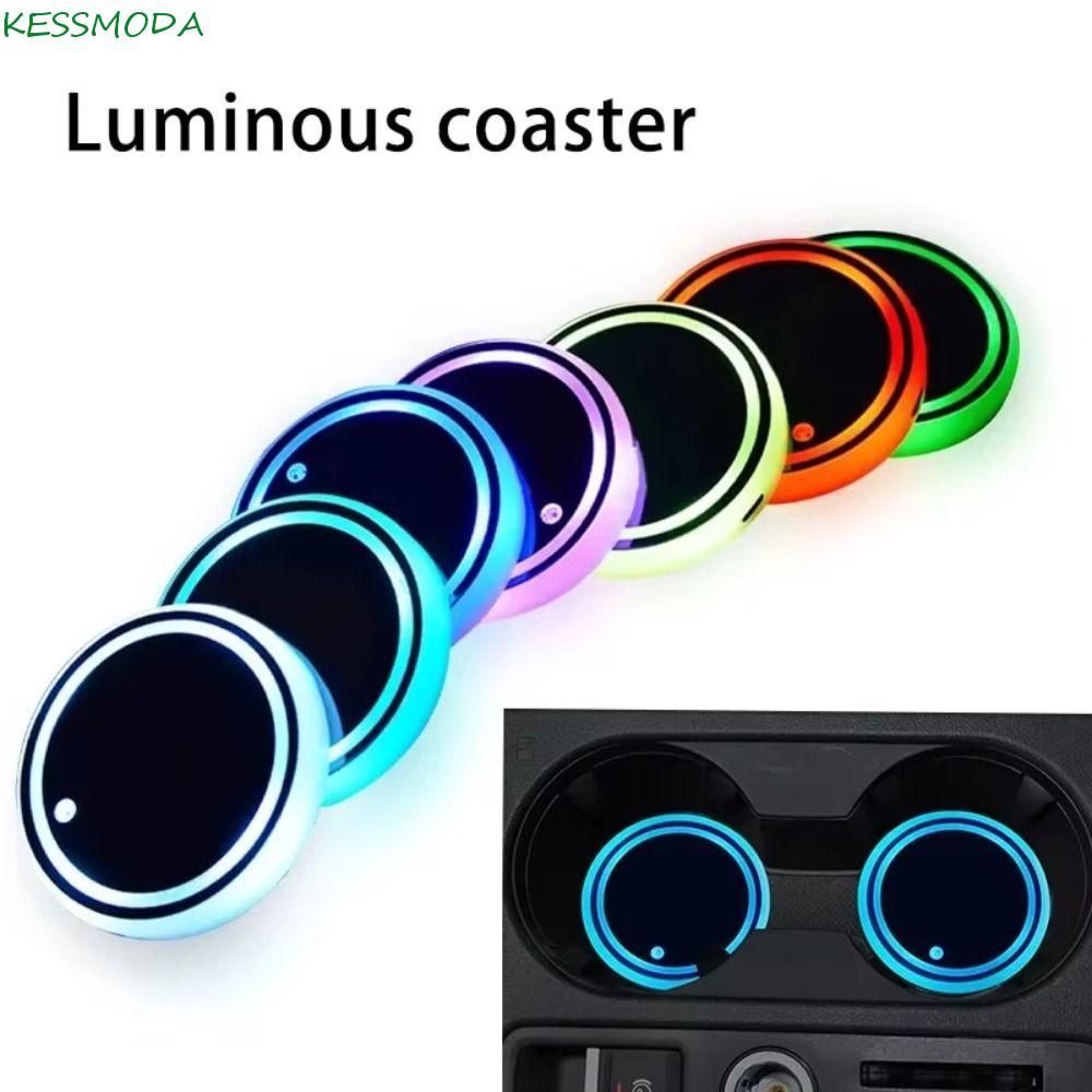 Suporte De Copo Colorido Kesselmanmoda , Bandeja Iluminada Por LED Com Sensor De Luz Que Muda De 7 Cores , Compatível Un