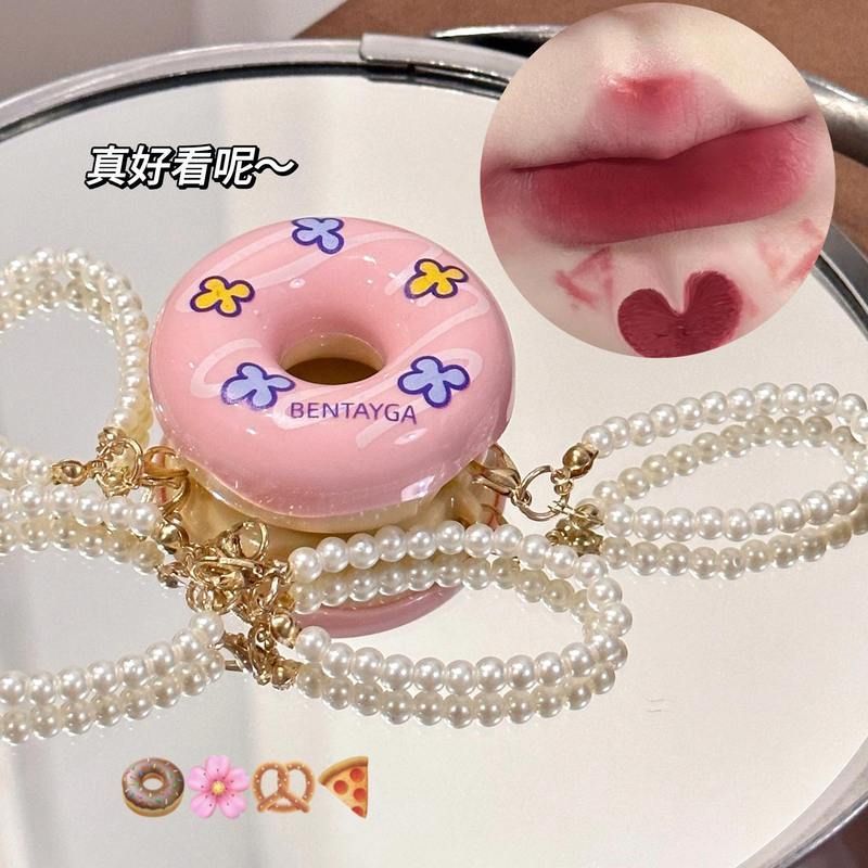 BENTAYGA Donut Batom Veludo Fosco Não-secagem Barato Batom de Alto Valor Bonito Esmalte Labial Atacado