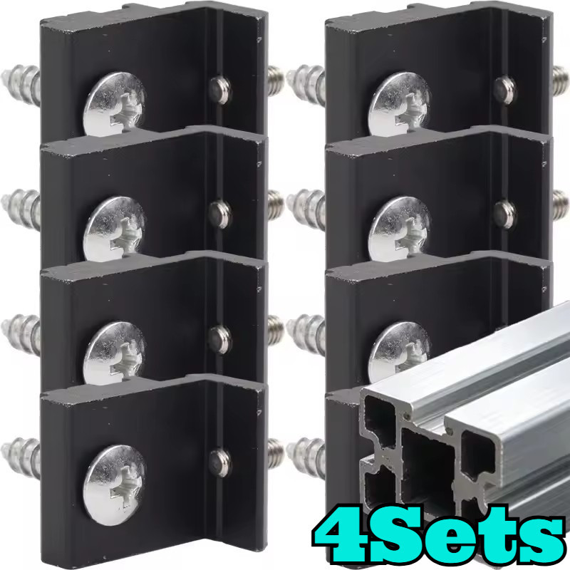 4-1 Conjuntos De Fixadores De Liga De Alumínio-Suporte De Perfil-Conector Do Painel Lateral Da Moldura-Com Parafusos-Pre