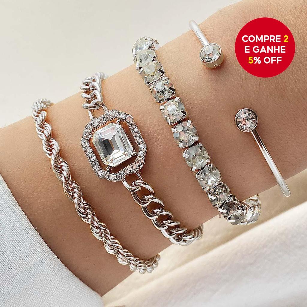 Diamante Torcido Manguito Pulseiras Irregular Estilo Punk Mão Braço Acessórios Casal Para Mulheres Jóias Na Moda Design