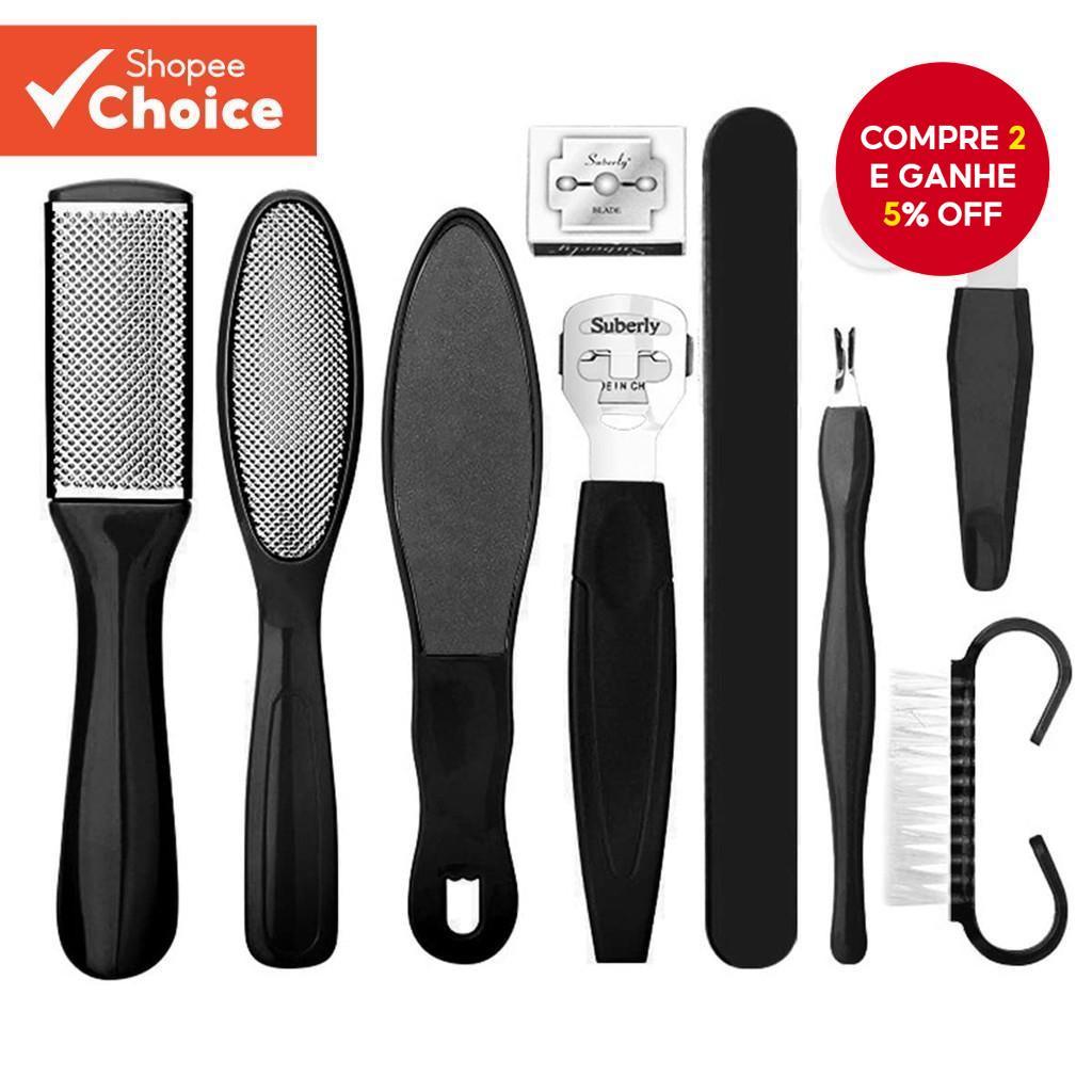 Kit Pedicure Profissional 10 em 1 Aço Inoxidável