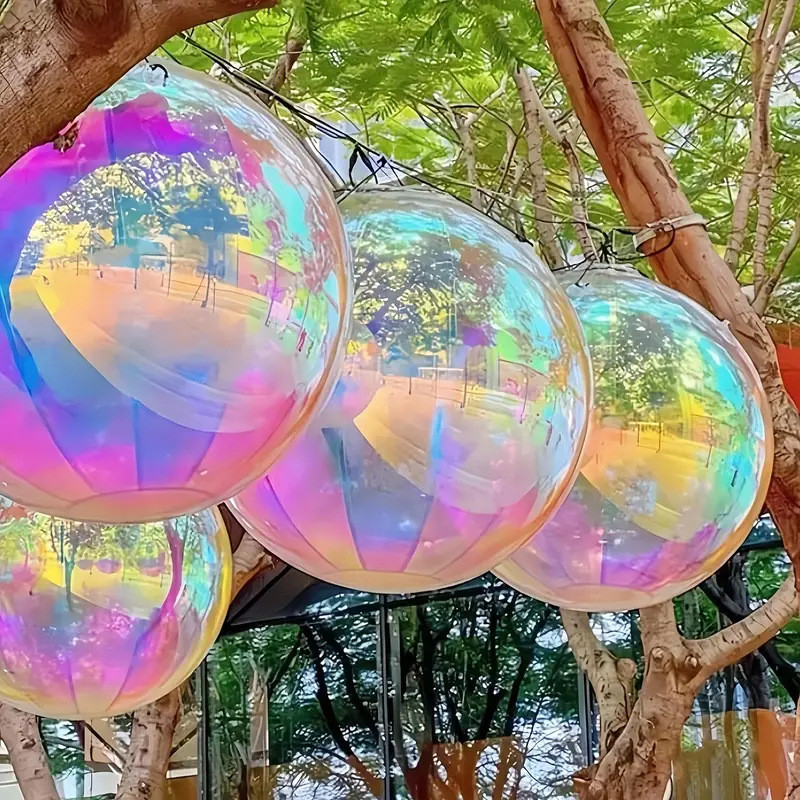 Arco-íris colorido que muda de cor Laser 4d balão pêssego coração estrela de cinco pontas gota de água explosão estrela