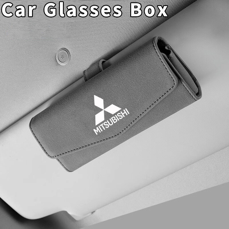 Caixa de Óculos para Quebra-Sol de Carro para Mitsubishi RALLIART ASX Triton Pajero Sport Outlander Attrage Mirage Xpand