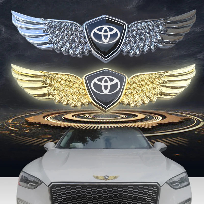 Emblema Metálico para Grade Frontal e Para-lama Traseiro de Carro para Toyota Camry Corolla Yaris Hilux Highlander Aqua