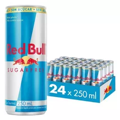 Pac 24 latas Red Bull Energético, Sugar Free, Sem Açúcar, 250ml