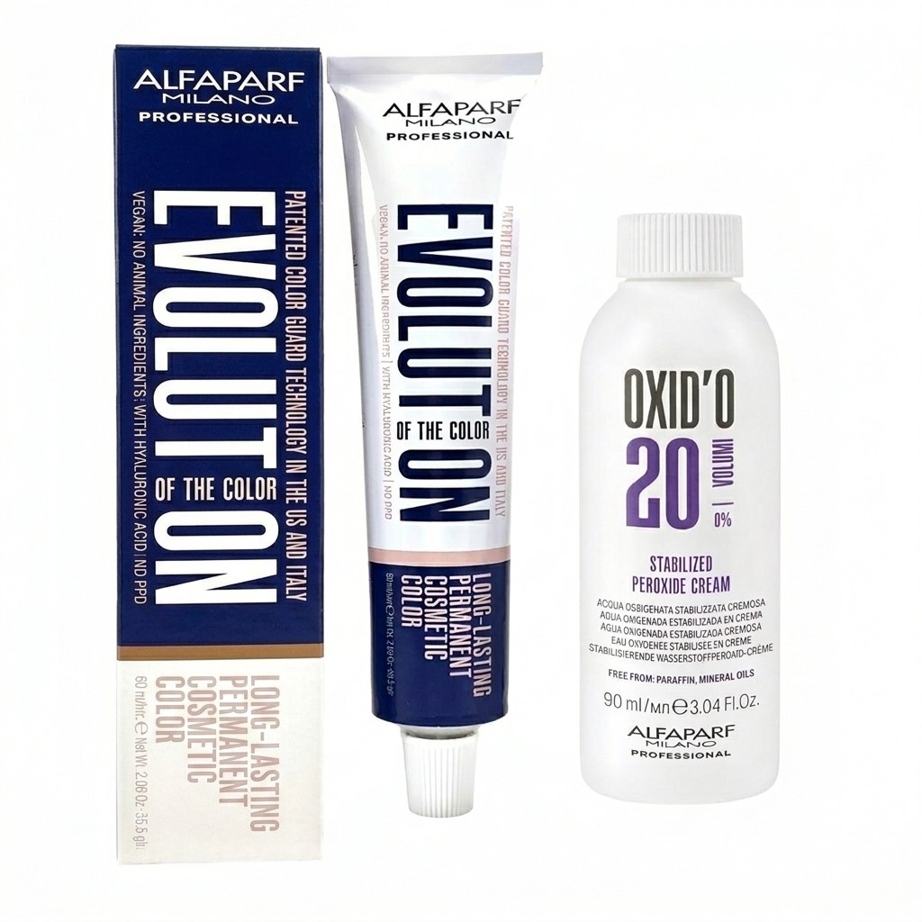 Kit Coloraração Alfaparf Evolution 6.7 + Ox 20VL 90ml