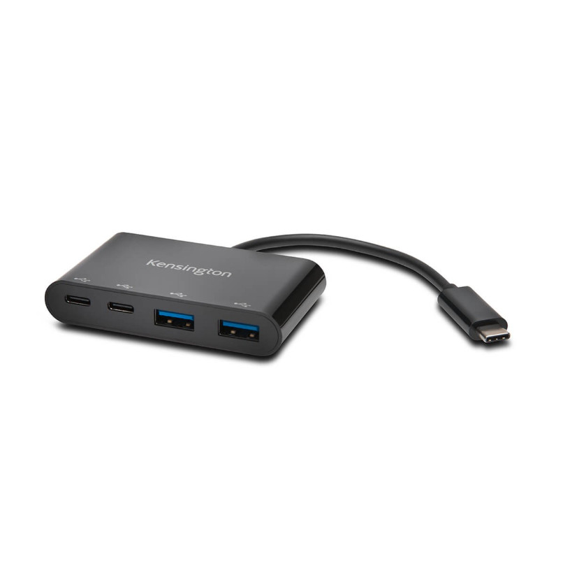 Hub USB-C 4 Portas Kensington 2 USB-A e 2 USB-C Para Notebook MacBook Ultrabook